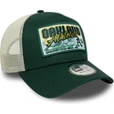 lippikset-kaareva-rekka-vihrea-snapback-9forty-a-frame-patch-oakland-athletics-mlb-new-era