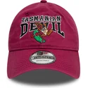 new-era-curved-brim-tasmanian-devil-9twenty-washed-looney-tunes-red-adjustable-cap