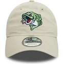 new-era-curved-brim-9twenty-gwinnett-stripers-milb-beige-adjustable-cap