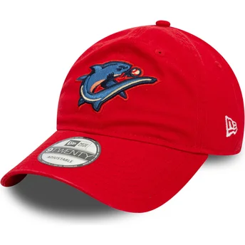 Lippikset kaareva punainen säädettävä nauha 9TWENTY Clearwater Threshers MiLB New Era