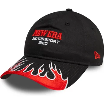 Lippikset kaareva musta säädettävä nauha 9TWENTY Flame Visor New Era