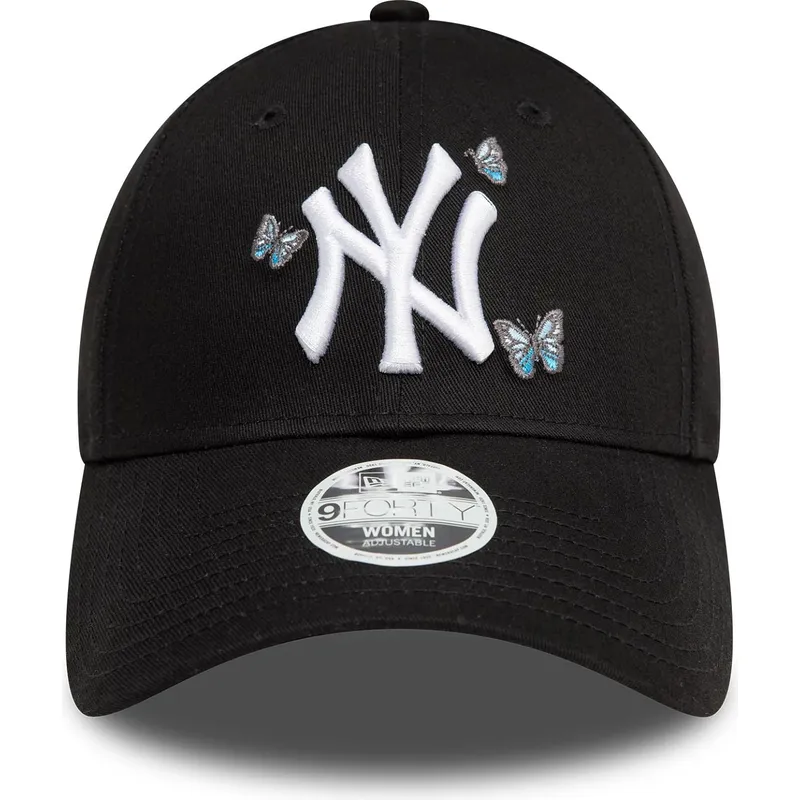 lippikset-kaareva-musta-saadettava-nauha-9twenty-icon-butterflies-new-york-yankees-mlb-new-era