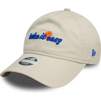 Cap kaareva beige adjustable strap 9TWENTY Take It Easy New Era