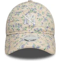 lippikset-kaareva-beige-saadettava-nauha-9twenty-floral-quilt-new-york-yankees-mlb-new-era