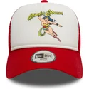 lippikset-kaareva-rekka-punainen-snapback-lapsille-9forty-a-frame-wonder-woman-dc-comics-new-era