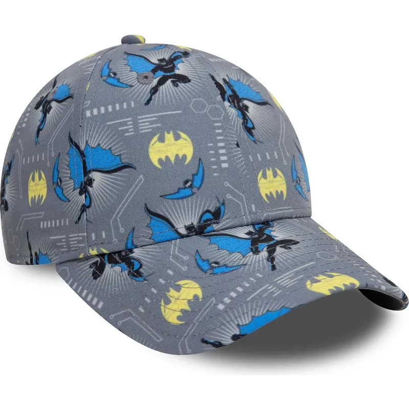 lippikset-kaareva-harmaa-saadettava-nauha-lapsille-9forty-all-over-print-batman-dc-comics-new-era