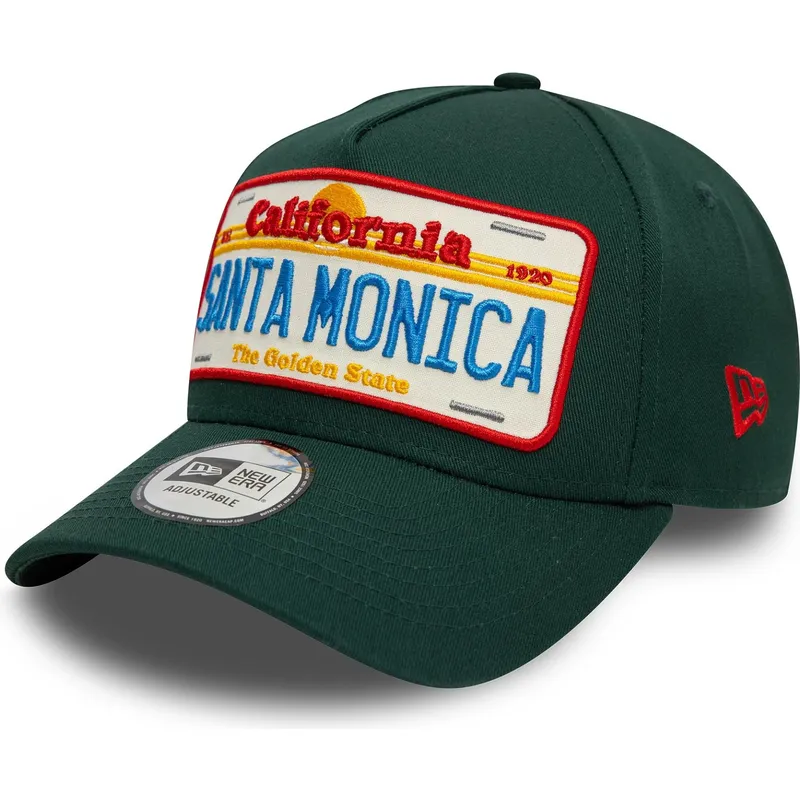 lippikset-kaareva-vihrea-snapback-9forty-a-frame-license-plate-santa-monica-ciudades-y-playas-new-era
