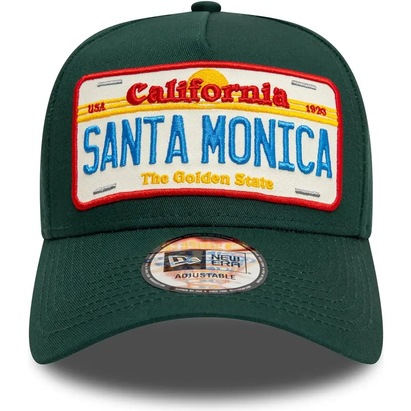 lippikset-kaareva-vihrea-snapback-9forty-a-frame-license-plate-santa-monica-ciudades-y-playas-new-era