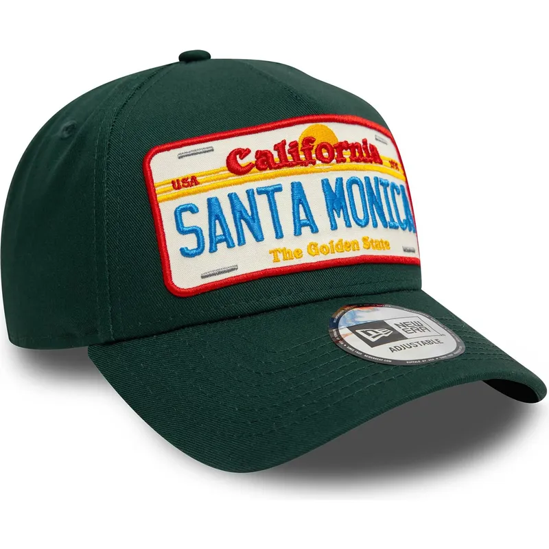 lippikset-kaareva-vihrea-snapback-9forty-a-frame-license-plate-santa-monica-ciudades-y-playas-new-era