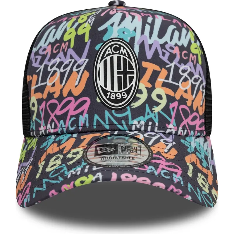 lippikset-kaareva-rekka-monivarinen-snapback-9forty-a-frame-grafiti-all-over-print-ac-milan-serie-a-new-era