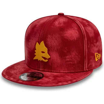 Cap litteä red snapback 9FIFTY Tie Dye Associazione Sportiva Roma Serie A New Era