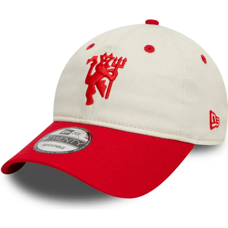 lippikset-kaareva-punainen-saadettava-nauha-9twenty-contrast-visor-manchester-united-football-club-premier-league-new-era