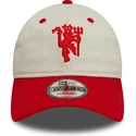 lippikset-kaareva-punainen-saadettava-nauha-9twenty-contrast-visor-manchester-united-football-club-premier-league-new-era