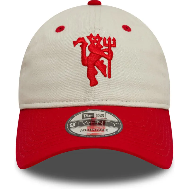 lippikset-kaareva-punainen-saadettava-nauha-9twenty-contrast-visor-manchester-united-football-club-premier-league-new-era