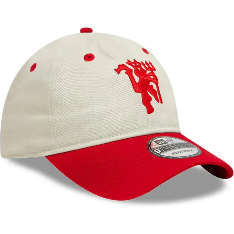 lippikset-kaareva-punainen-saadettava-nauha-9twenty-contrast-visor-manchester-united-football-club-premier-league-new-era