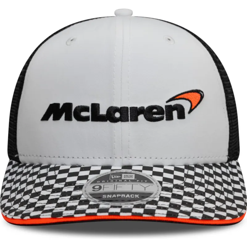 lippikset-littea-rekka-musta-snapback-9fifty-checkered-visor-mclaren-racing-formula-1-new-era