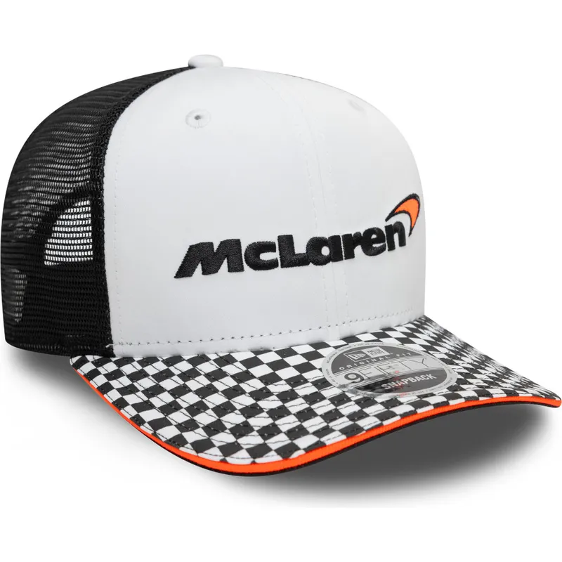 lippikset-littea-rekka-musta-snapback-9fifty-checkered-visor-mclaren-racing-formula-1-new-era