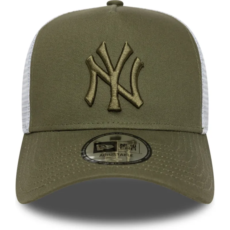 lippikset-kaareva-rekka-vihrea-snapback-a-frame-league-essential-new-york-yankees-mlb-new-era