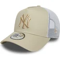 lippikset-kaareva-rekka-beige-snapback-a-frame-league-essential-new-york-yankees-mlb-new-era