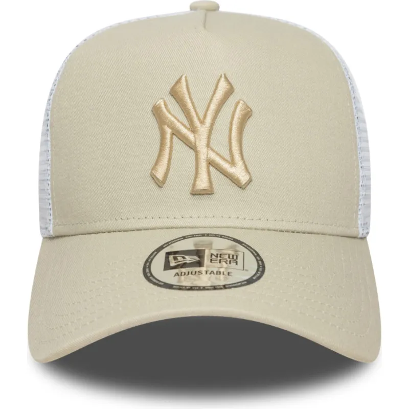 lippikset-kaareva-rekka-beige-snapback-a-frame-league-essential-new-york-yankees-mlb-new-era