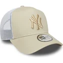 lippikset-kaareva-rekka-beige-snapback-a-frame-league-essential-new-york-yankees-mlb-new-era