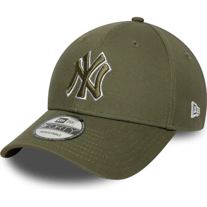 lippikset-kaareva-vihrea-saadettava-nauha-9forty-outline-new-york-yankees-mlb-new-era