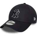 lippikset-kaareva-laivastonsininen-saadettava-nauha-9forty-outline-new-york-yankees-mlb-new-era