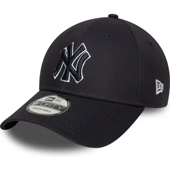 Cap kaareva navy blue adjustable strap 9FORTY Outline New York Yankees MLB New Era