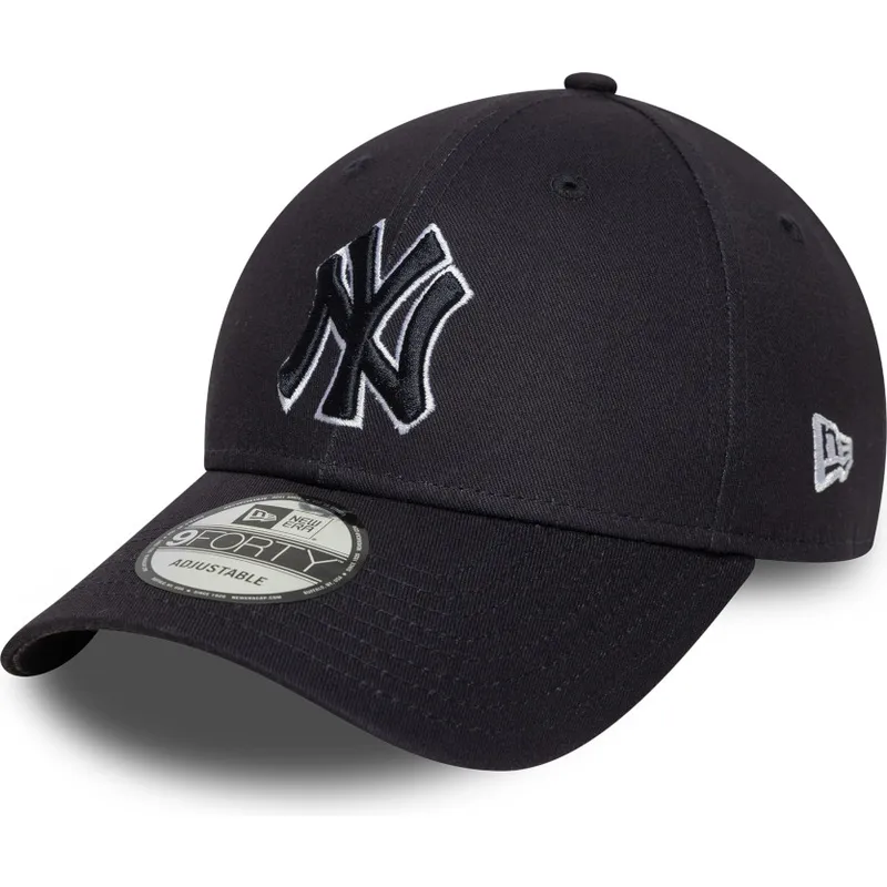 cap-kaareva-navy-blue-adjustable-strap-9forty-outline-new-york-yankees-mlb-new-era cap-kaareva-navy-blue-adjustable-strap-9forty-outline-new-york-yankees-mlb-new-era