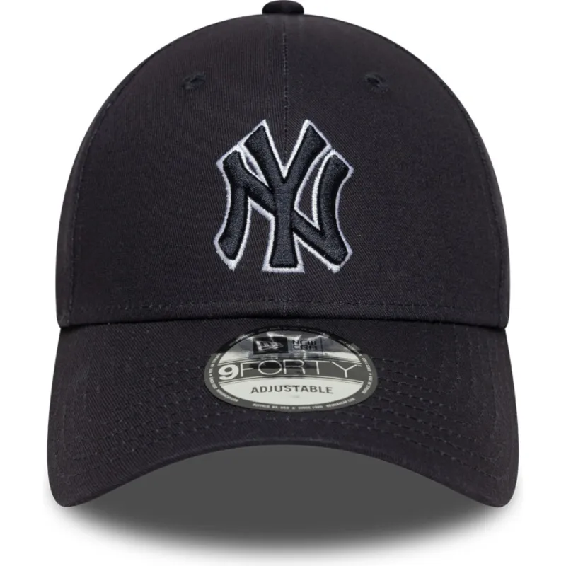 cap-kaareva-navy-blue-adjustable-strap-9forty-outline-new-york-yankees-mlb-new-era cap-kaareva-navy-blue-adjustable-strap-9forty-outline-new-york-yankees-mlb-new-era