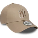 lippikset-kaareva-ruskea-saadettava-nauha-9forty-outline-new-york-yankees-mlb-new-era