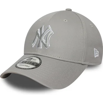 Lippikset kaareva harmaa säädettävä nauha 9FORTY Outline New York Yankees MLB New Era