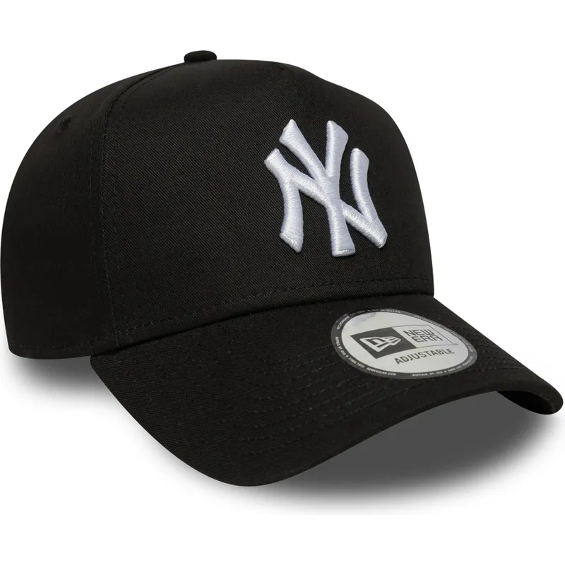 lippikset-kaareva-musta-snapback-e-frame-league-essential-new-york-yankees-mlb-new-era