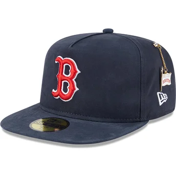 Cap litteä navy blue ajustada 59FIFTY A Frame Championship Side Flag Boston Red Sox MLB New Era