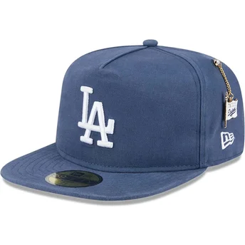 Cap litteä blue ajustada 59FIFTY A Frame Championship Side Flag Los Angeles Dodgers MLB New Era