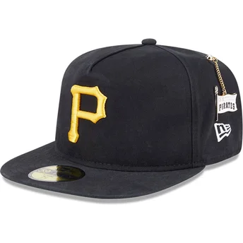 Cap litteä black ajustada 59FIFTY A Frame Championship Side Flag Pittsburgh Pirates MLB New Era