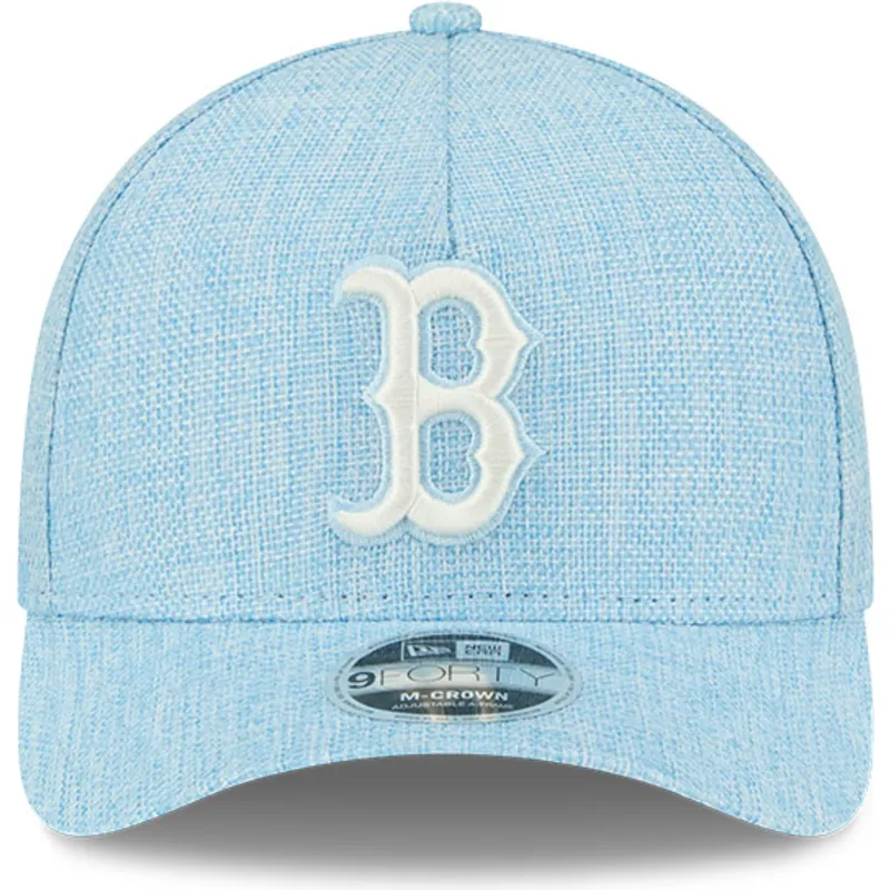 lippikset-kaareva-sininen-snapback-9forty-m-crown-a-frame-cotton-weave-boston-red-sox-mlb-new-era