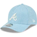lippikset-kaareva-sininen-snapback-9forty-m-crown-a-frame-cotton-weave-atlanta-braves-mlb-new-era