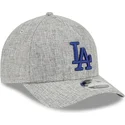 lippikset-kaareva-harmaa-snapback-9forty-m-crown-a-frame-cotton-weave-los-angeles-dodgers-mlb-new-era