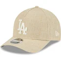 lippikset-kaareva-beige-snapback-9forty-m-crown-a-frame-cotton-weave-los-angeles-dodgers-mlb-new-era
