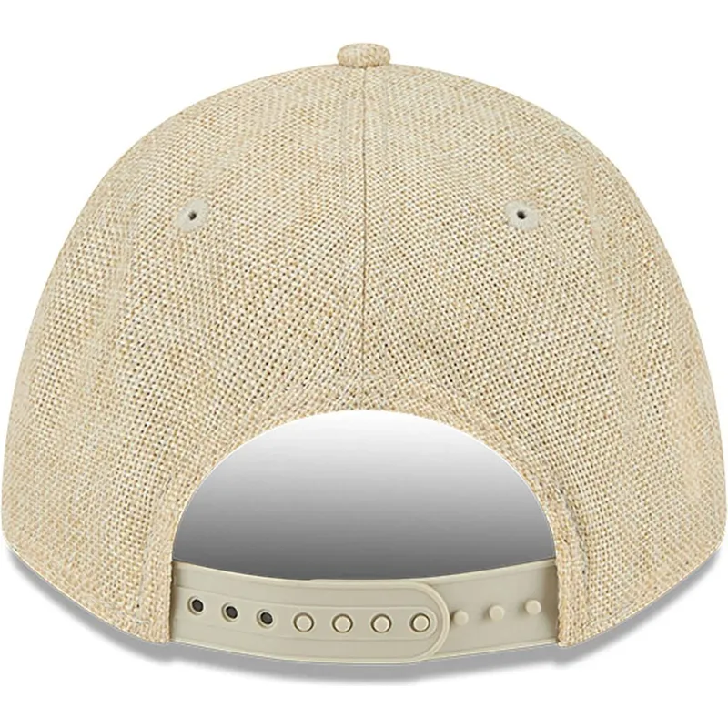 lippikset-kaareva-beige-snapback-9forty-m-crown-a-frame-cotton-weave-los-angeles-dodgers-mlb-new-era