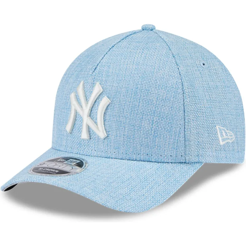 lippikset-kaareva-sininen-snapback-9forty-m-crown-a-frame-cotton-weave-new-york-yankees-mlb-new-era