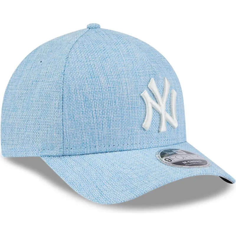 lippikset-kaareva-sininen-snapback-9forty-m-crown-a-frame-cotton-weave-new-york-yankees-mlb-new-era