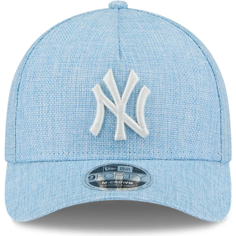 lippikset-kaareva-sininen-snapback-9forty-m-crown-a-frame-cotton-weave-new-york-yankees-mlb-new-era