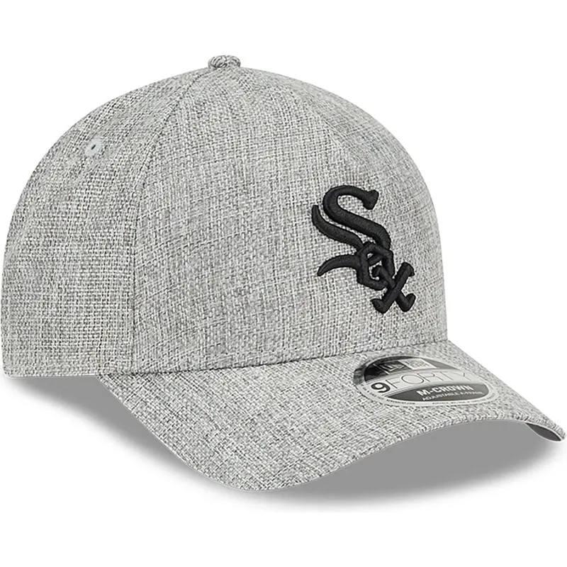 lippikset-kaareva-harmaa-snapback-9forty-m-crown-a-frame-cotton-weave-chicago-white-sox-mlb-new-era
