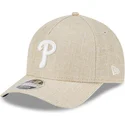 lippikset-kaareva-beige-snapback-9forty-m-crown-a-frame-cotton-weave-philadelphia-phillies-mlb-new-era