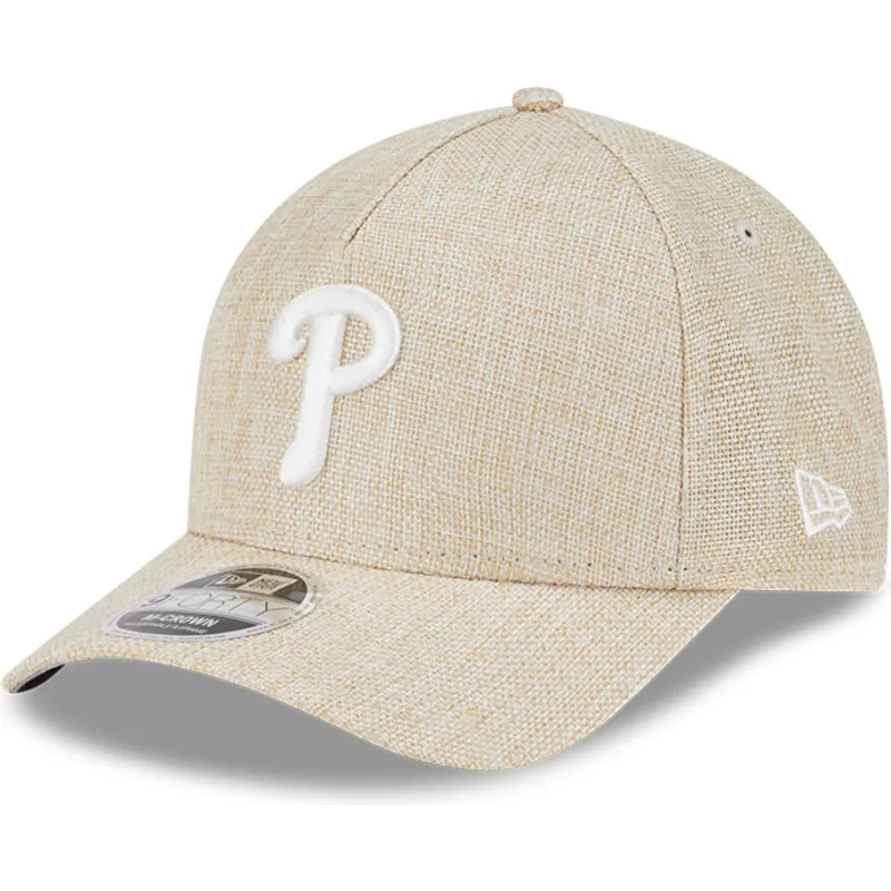 lippikset-kaareva-beige-snapback-9forty-m-crown-a-frame-cotton-weave-philadelphia-phillies-mlb-new-era