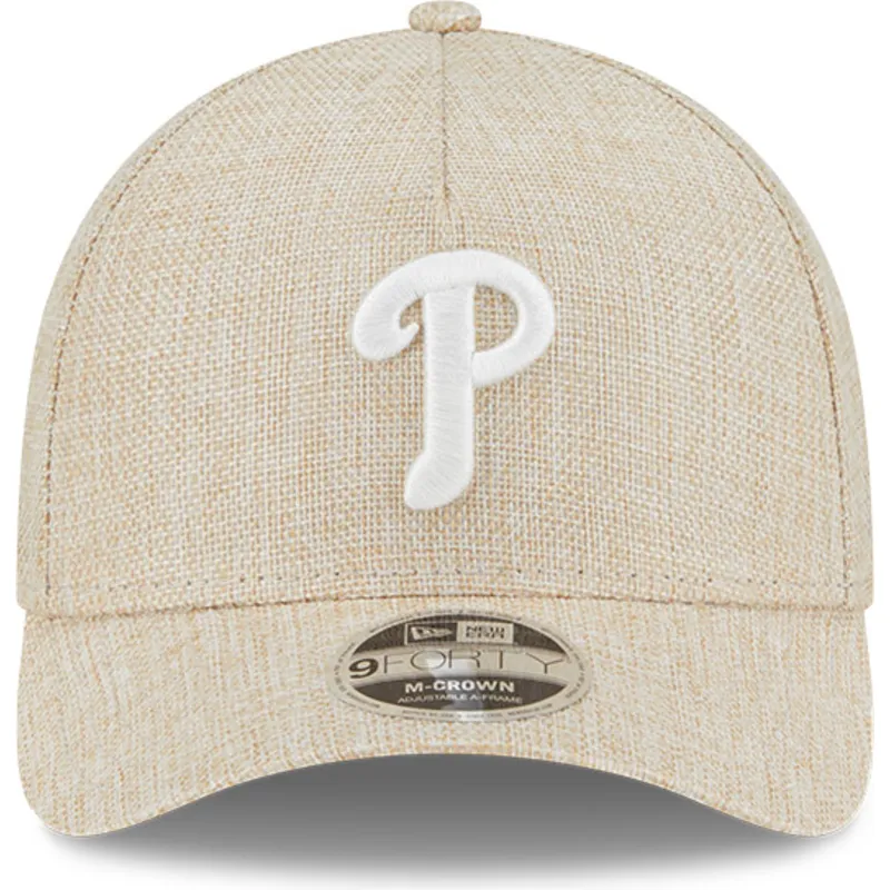 lippikset-kaareva-beige-snapback-9forty-m-crown-a-frame-cotton-weave-philadelphia-phillies-mlb-new-era