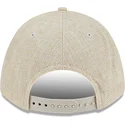 new-era-curved-brim-9forty-m-crown-a-frame-cotton-weave-new-york-yankees-mlb-beige-snapback-cap