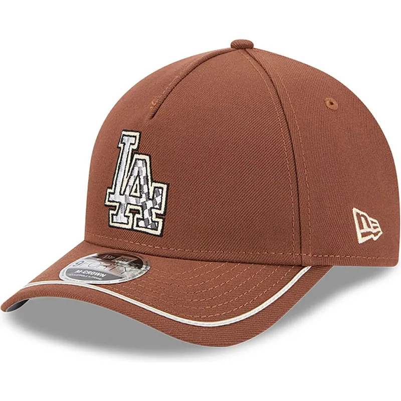 lippikset-kaareva-ruskea-snapback-9forty-m-crown-a-frame-motorsport-los-angeles-dodgers-mlb-new-era